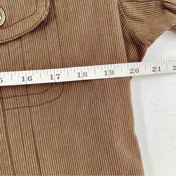 Chicos Striped Tailored Fit Pockets Button Notch Collar Cotton Blazer Jacket - Picture 6 of 9